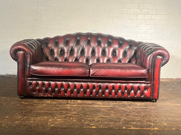 Oxford 3 seater Sofa Restored vintage
